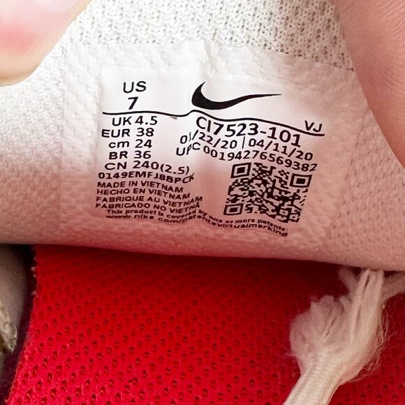 NIKE NSW React Vision Running Shoes White Astronomy Blue Womens Size US 7 UK 4.5 - Picture 10 of 11